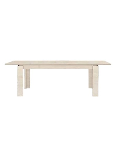 Tavolo Imab Manhattan in rovere sbiancato con 1 allunga 160x90x76.5 H cm.