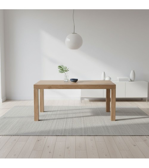 Tavolo Imab Piana T08 in rovere decapato con 4 allunghe 160x90x74.6 H cm.