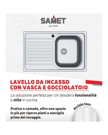 Lavello Classic 273 79x50 cm sinistro