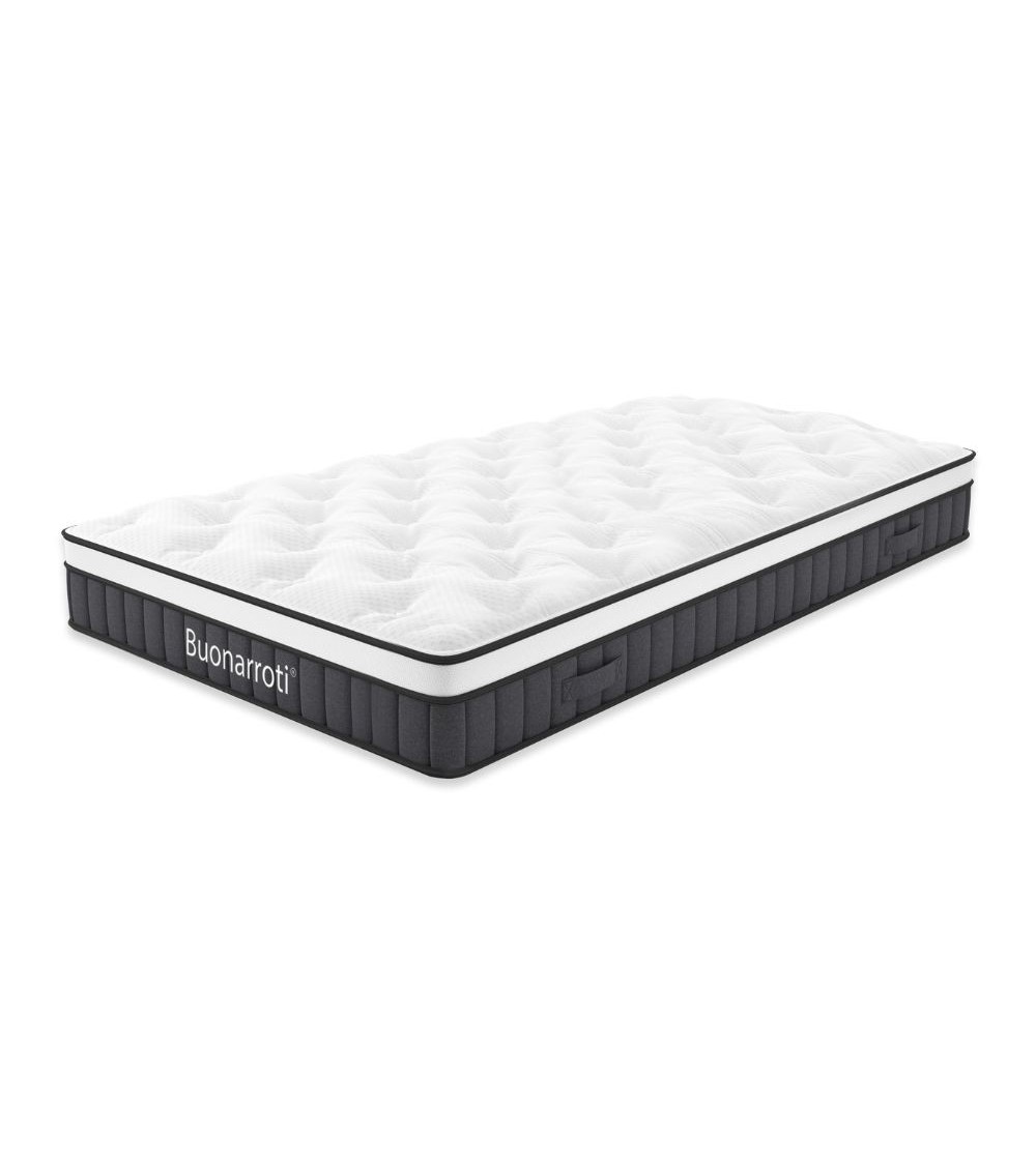 Materasso singolo Pici con tessuto a maglia e molle insacchettate 80x190x21H cm.