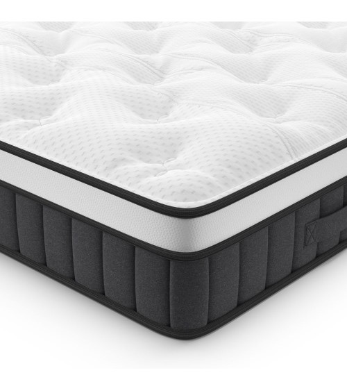 Materasso singolo Pici con tessuto a maglia e molle insacchettate 80x190x21H cm.