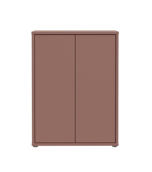 Mobile multiuso Medea 2 ante colore terracotta 74.5x34.9xH 99.1 cm.