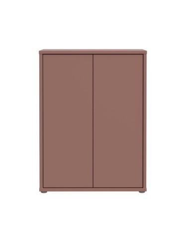 Mobile multiuso Medea 2 ante colore terracotta 74.5x34.9xH 99.1 cm.