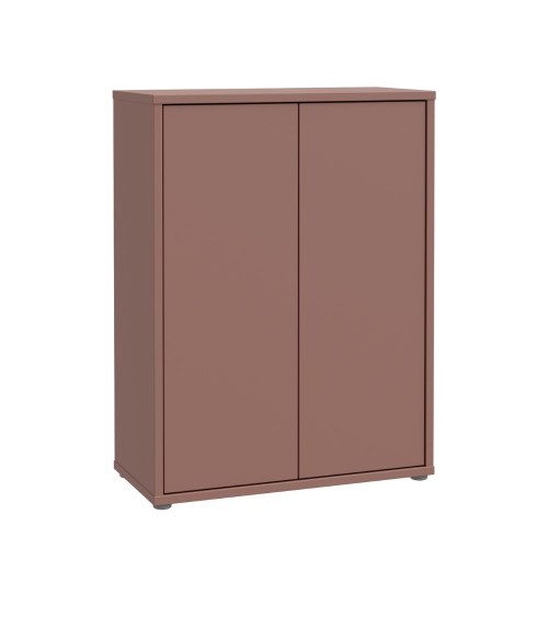 Mobile multiuso Medea 2 ante colore terracotta 74.5x34.9xH 99.1 cm.