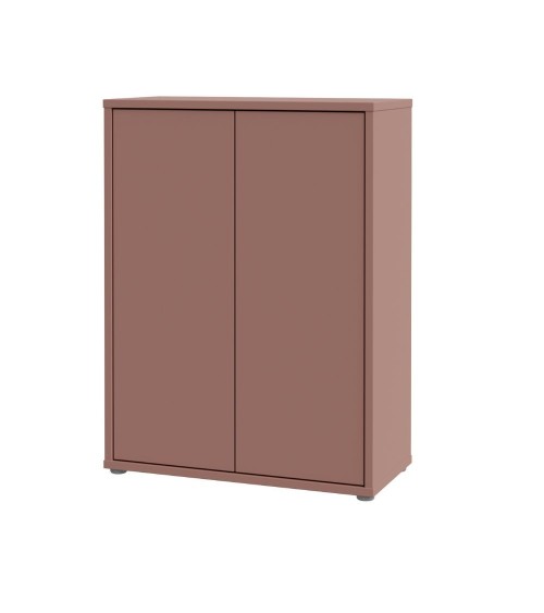 Mobile multiuso Medea 2 ante colore terracotta 74.5x34.9xH 99.1 cm.