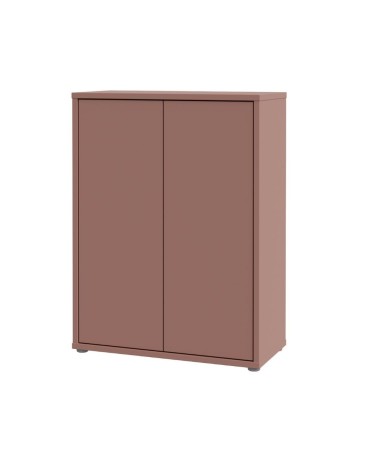 Mobile multiuso Medea 2 ante colore terracotta 74.5x34.9xH 99.1 cm.