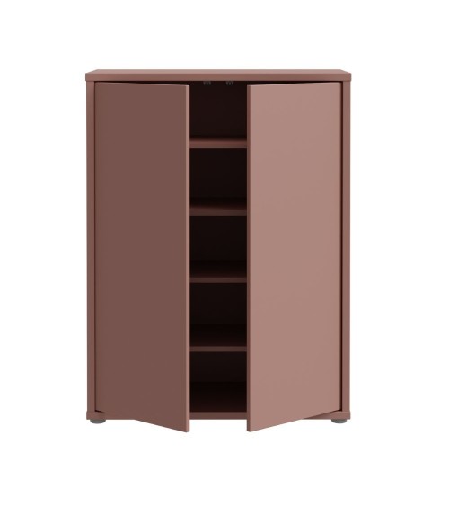 Mobile multiuso Medea 2 ante colore terracotta 74.5x34.9xH 99.1 cm.