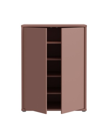 Mobile multiuso Medea 2 ante colore terracotta 74.5x34.9xH 99.1 cm.
