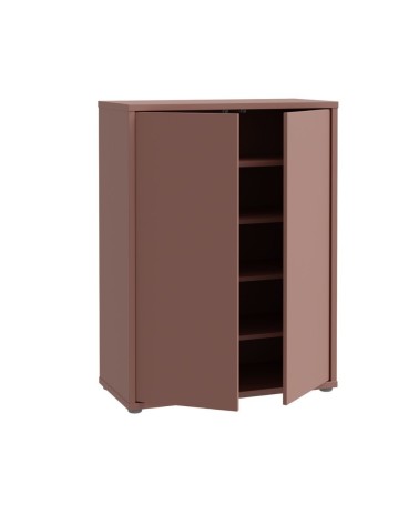 Mobile multiuso Medea 2 ante colore terracotta 74.5x34.9xH 99.1 cm.