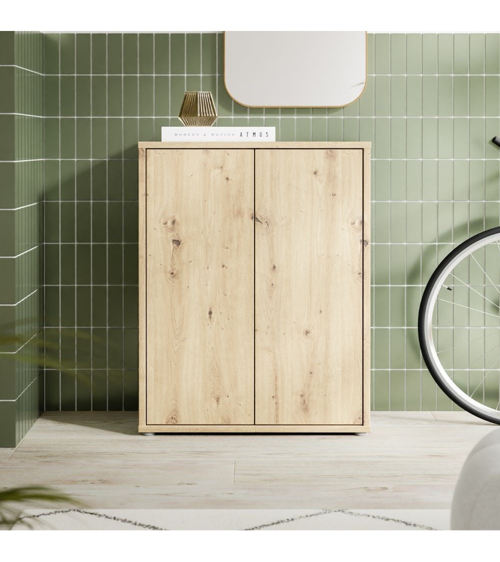 Mobile multiuso Medea 2 ante colore rovere 74.5x34.9xH 99.1 cm.