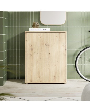 Mobile multiuso Medea 2 ante colore rovere 74.5x34.9xH 99.1 cm.