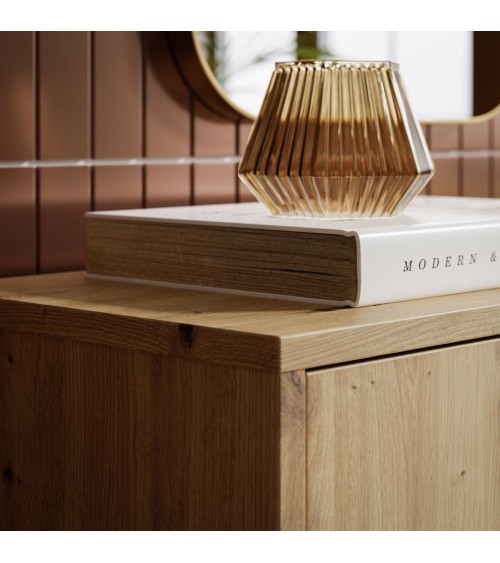 Mobile multiuso Medea 2 ante colore rovere 74.5x34.9xH 99.1 cm.