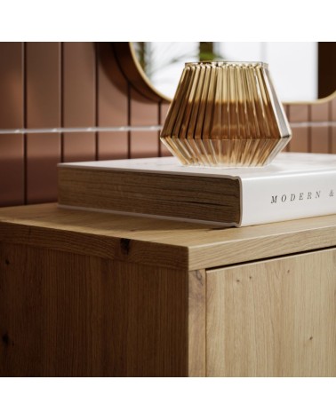 Mobile multiuso Medea 2 ante colore rovere 74.5x34.9xH 99.1 cm.
