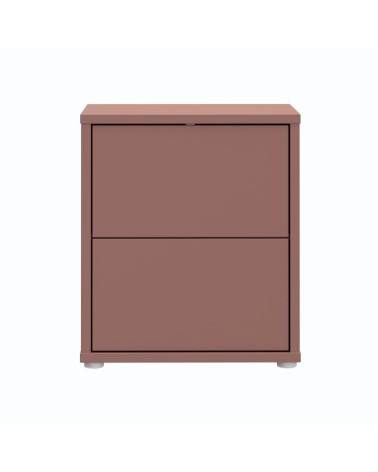 Comodino Medea 2 cassetti in colore terracotta