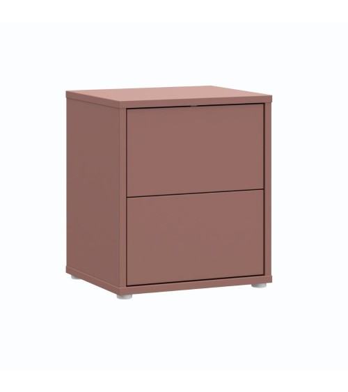 Comodino Medea 2 cassetti in colore terracotta