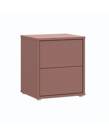 Comodino Medea 2 cassetti in colore terracotta