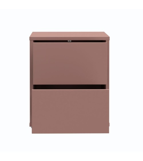 Comodino Medea 2 cassetti in colore terracotta