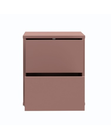 Comodino Medea 2 cassetti in colore terracotta