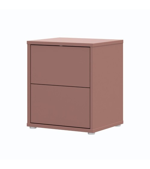 Comodino Medea 2 cassetti in colore terracotta