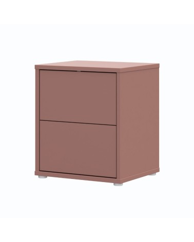 Comodino Medea 2 cassetti in colore terracotta