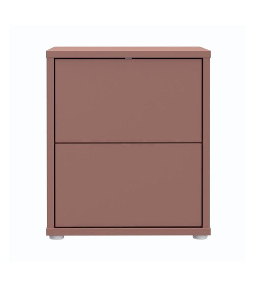 Comodino Medea 2 cassetti in colore terracotta