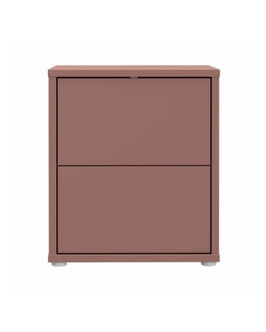 Comodino Medea 2 cassetti in colore terracotta