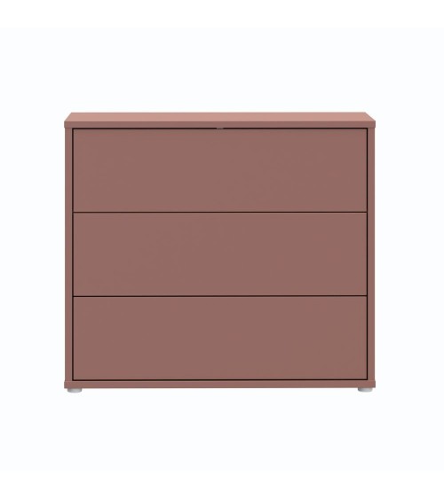 Cassettiera Medea 3 cassetti in colore terracotta