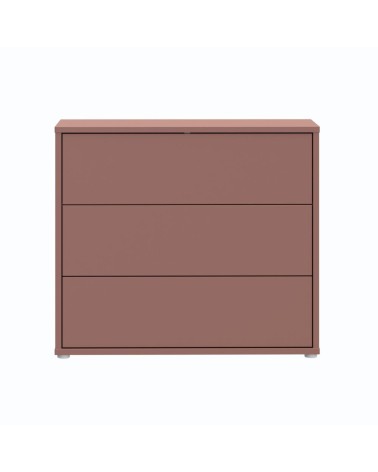 Cassettiera Medea 3 cassetti in colore terracotta