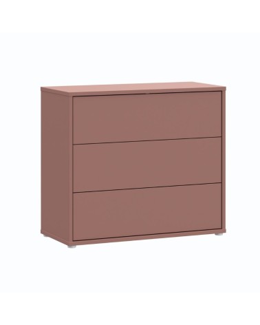 Cassettiera Medea 3 cassetti in colore terracotta