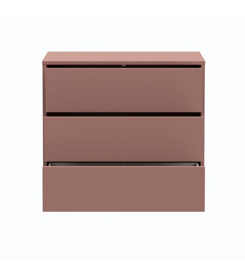 Cassettiera Medea 3 cassetti in colore terracotta