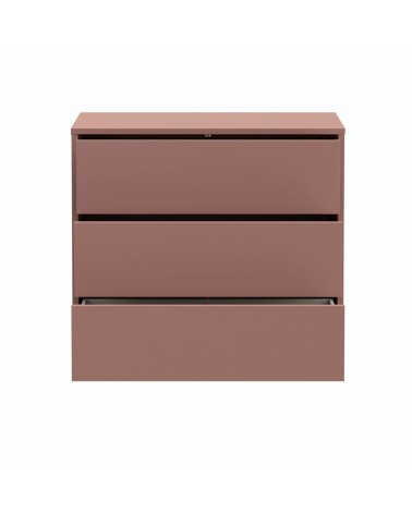 Cassettiera Medea 3 cassetti in colore terracotta