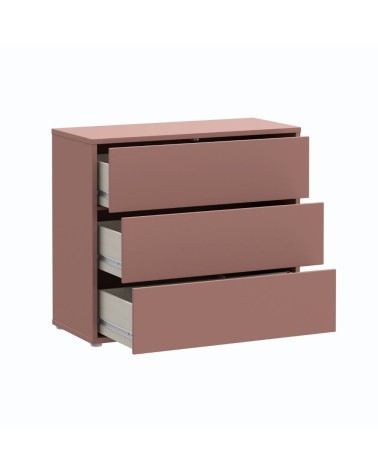 Cassettiera Medea 3 cassetti in colore terracotta