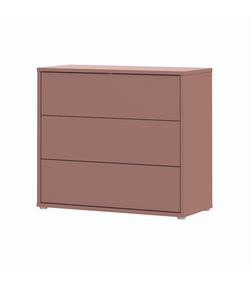 Cassettiera Medea 3 cassetti in colore terracotta