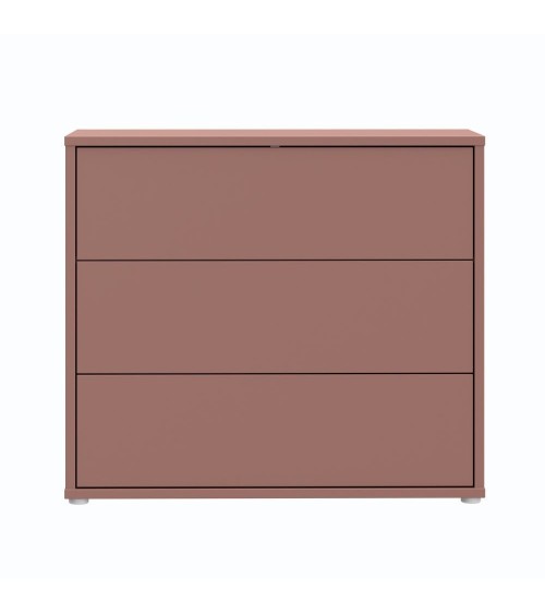 Cassettiera Medea 3 cassetti in colore terracotta