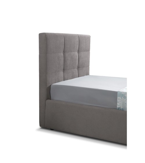 Letto singolo con contenitore Napoli tortora Soro 91