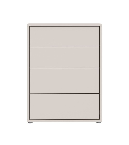 Cassettiera Medea 4 cassetti in colore cashmere 74.5x34.9xH99.1 cm.
