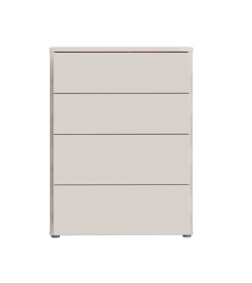 Cassettiera Medea 4 cassetti in colore cashmere 74.5x34.9xH99.1 cm.