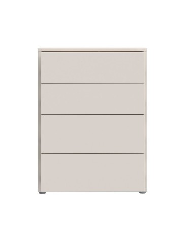 Cassettiera Medea 4 cassetti in colore cashmere 74.5x34.9xH99.1 cm.