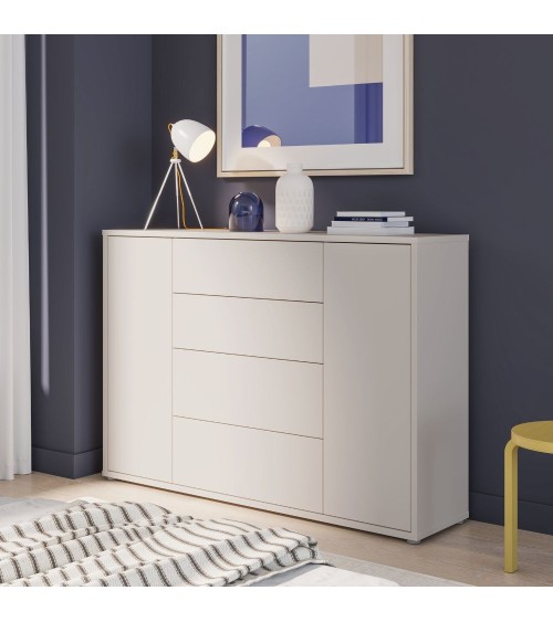 Madia Medea 4 cassetti e 2 ante colore cashmere