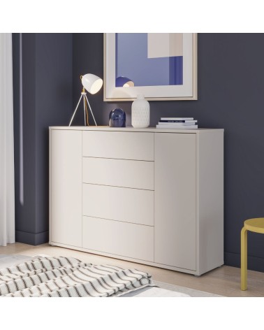 Madia Medea 4 cassetti e 2 ante colore cashmere