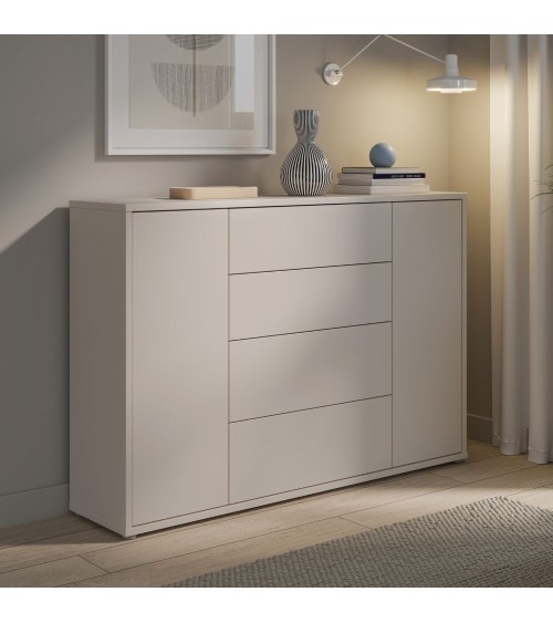 Madia Medea 4 cassetti e 2 ante colore cashmere