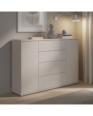 Madia Medea 4 cassetti e 2 ante colore cashmere