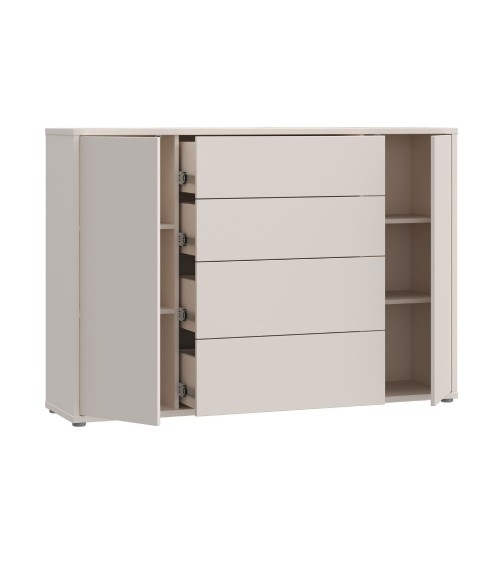 Madia Medea 4 cassetti e 2 ante colore cashmere