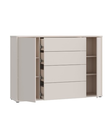 Madia Medea 4 cassetti e 2 ante colore cashmere
