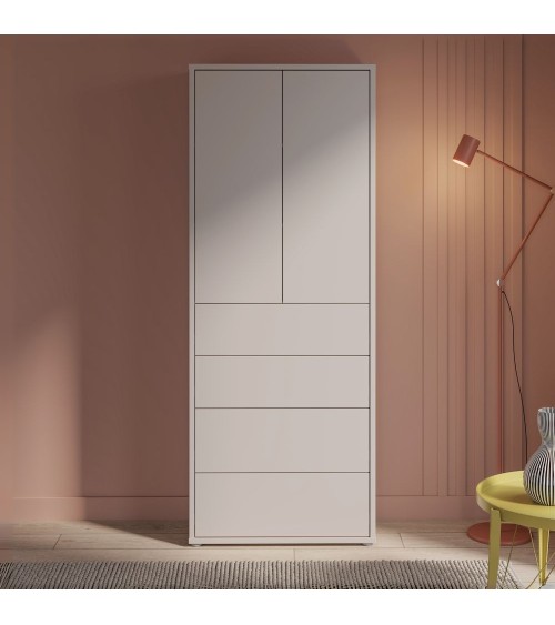 Mobile multiuso Medea 4 cassetti e 2 ante colore cashmere