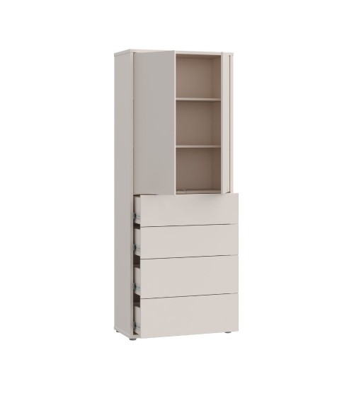 Mobile multiuso Medea 4 cassetti e 2 ante colore cashmere