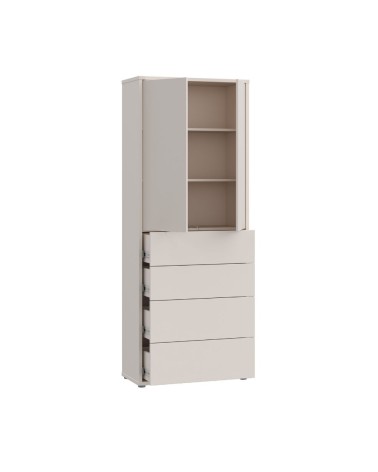 Mobile multiuso Medea 4 cassetti e 2 ante colore cashmere