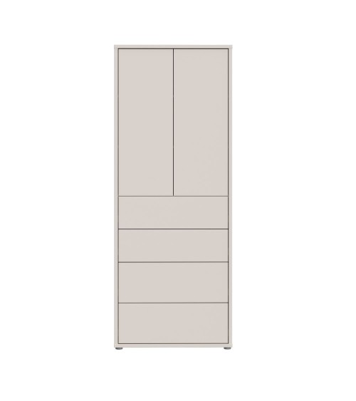 Mobile multiuso Medea 4 cassetti e 2 ante colore cashmere