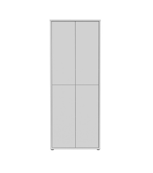 Mobile multiuso Medea 4 ante colore grigio chiaro 74.5x34.9xH 191.9 cm.