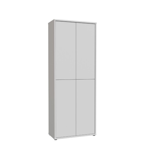 Mobile multiuso Medea 4 ante colore grigio chiaro 74.5x34.9xH 191.9 cm.